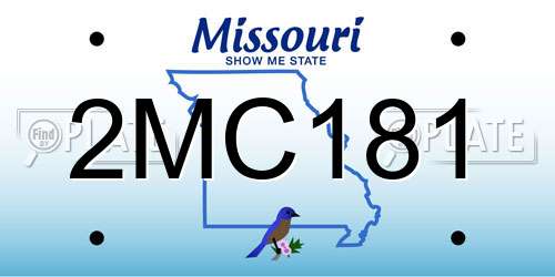 2MC181 Missouri License Plate