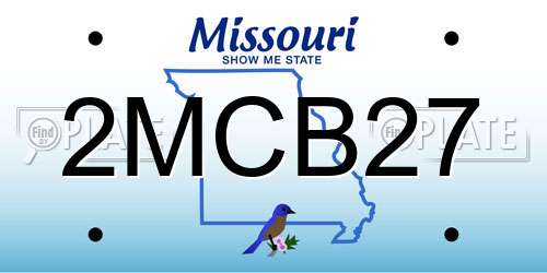 2MCB27 Missouri License Plate