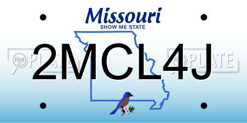 2MCL4J Missouri License Plate