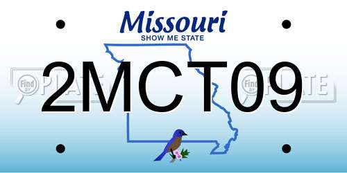 2MCT09 Missouri License Plate
