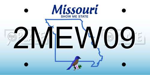 2MEW09 Missouri License Plate