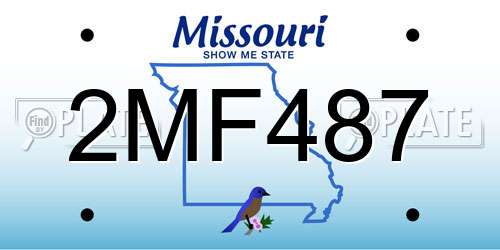 2MF487 Missouri License Plate