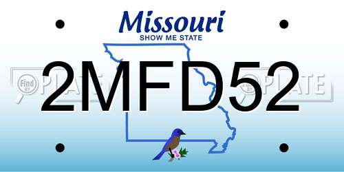 2MFD52 Missouri License Plate
