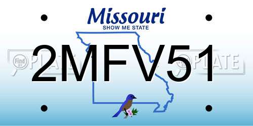 2MFV51 Missouri License Plate