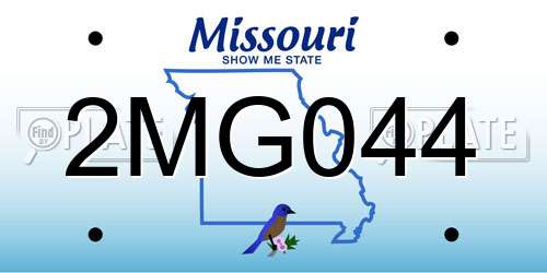 2MG044 Missouri License Plate