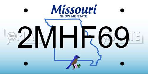 2MHF69 Missouri License Plate