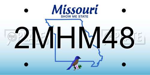 2MHM48 Missouri License Plate