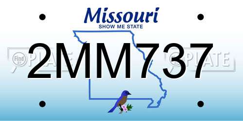 2MM737 Missouri License Plate