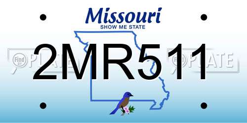 2MR511 Missouri License Plate