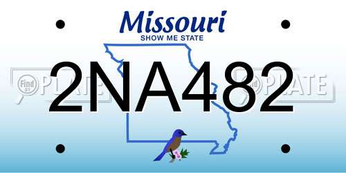 2NA482 Missouri License Plate