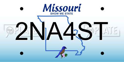 2NA4ST Missouri License Plate