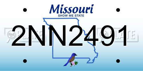 2NN2491 Missouri License Plate