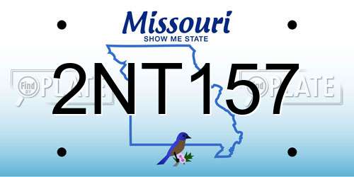 2NT157 Missouri License Plate