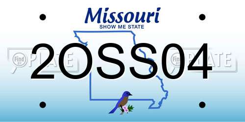 2OSS04 Missouri License Plate