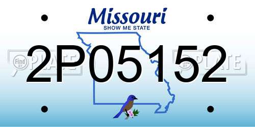 2P05152 Missouri License Plate