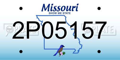 2P05157 Missouri License Plate