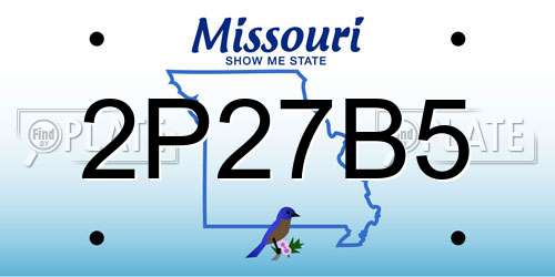 2P27B5 Missouri License Plate