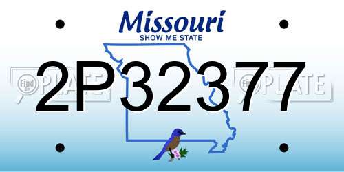 2P32377 Missouri License Plate