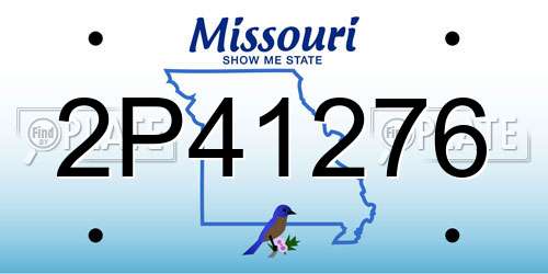 2P41276 Missouri License Plate