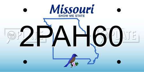 2PAH60 Missouri License Plate