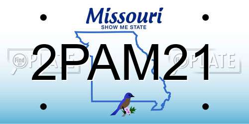 2PAM21 Missouri License Plate