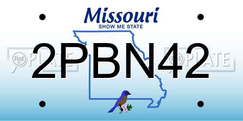 2PBN42 Missouri License Plate