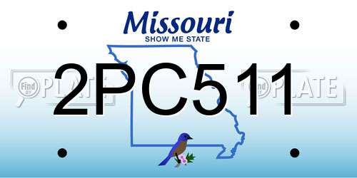 2PC511 Missouri License Plate
