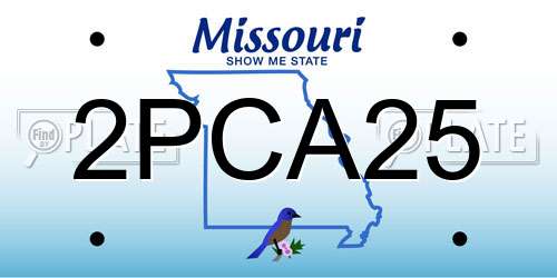 2PCA25 Missouri License Plate