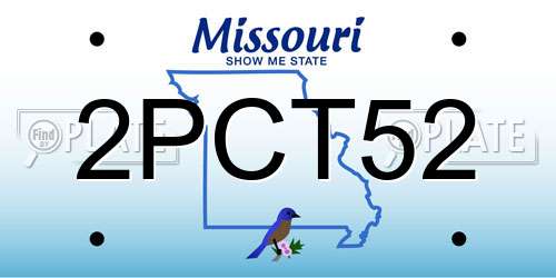 2PCT52 Missouri License Plate