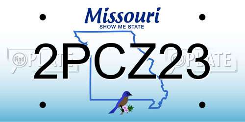 2PCZ23 Missouri License Plate