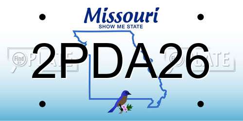 2PDA26 Missouri License Plate