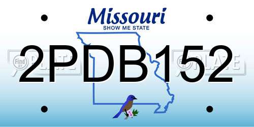 2PDB152 Missouri License Plate