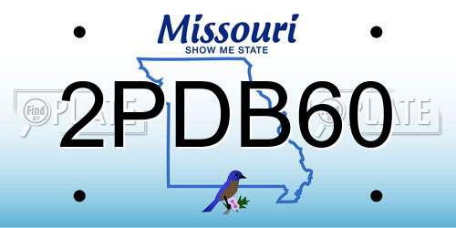2PDB60 Missouri License Plate