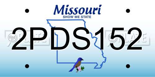 2PDS152 Missouri License Plate