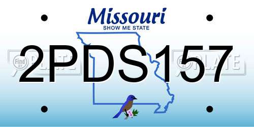2PDS157 Missouri License Plate