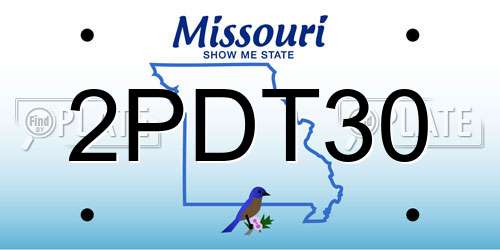 2PDT30 Missouri License Plate