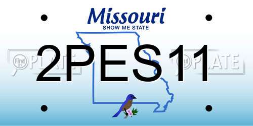 2PES11 Missouri License Plate