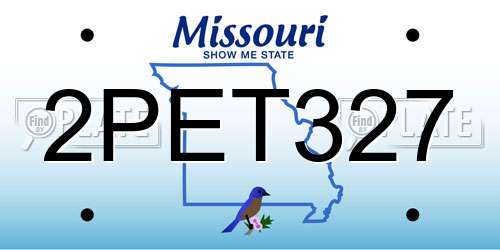 2PET327 Missouri License Plate