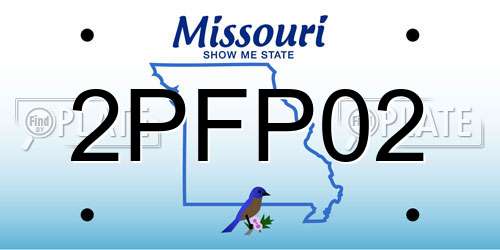 2PFP02 Missouri License Plate