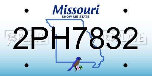 2PH7832 Missouri License Plate