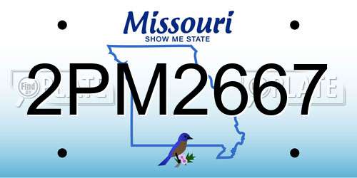 2PM2667 Missouri License Plate
