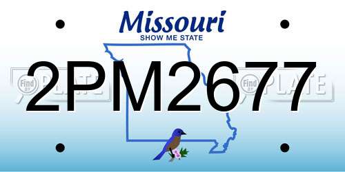 2PM2677 Missouri License Plate