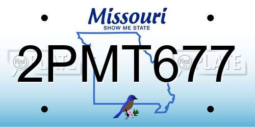 2PMT677 Missouri License Plate