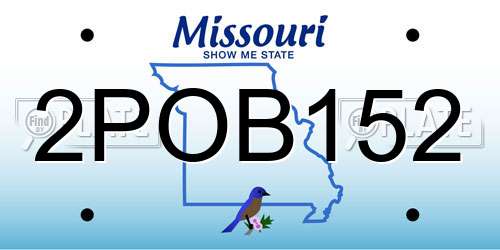 2POB152 Missouri License Plate