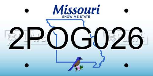 2POG026 Missouri License Plate