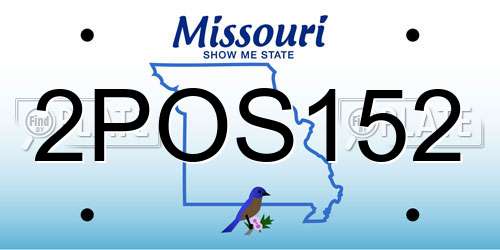 2POS152 Missouri License Plate