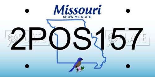 2POS157 Missouri License Plate