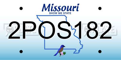 2POS182 Missouri License Plate