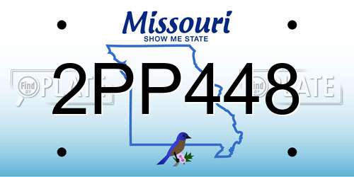 2PP448 Missouri License Plate
