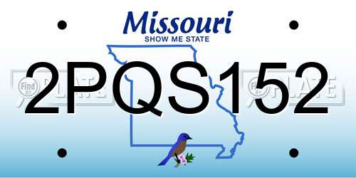 2PQS152 Missouri License Plate